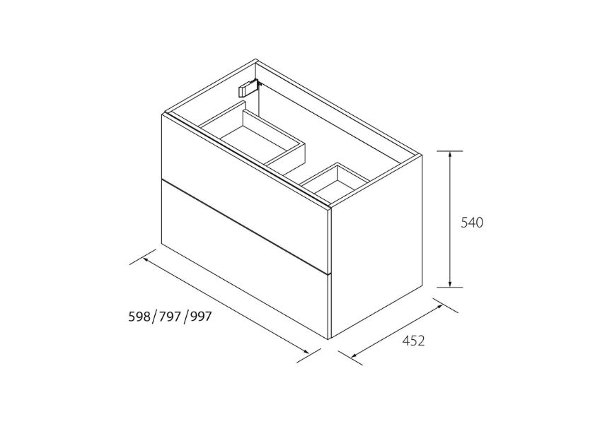 Conjunto mueble de baño Born Salgar croquis 13
