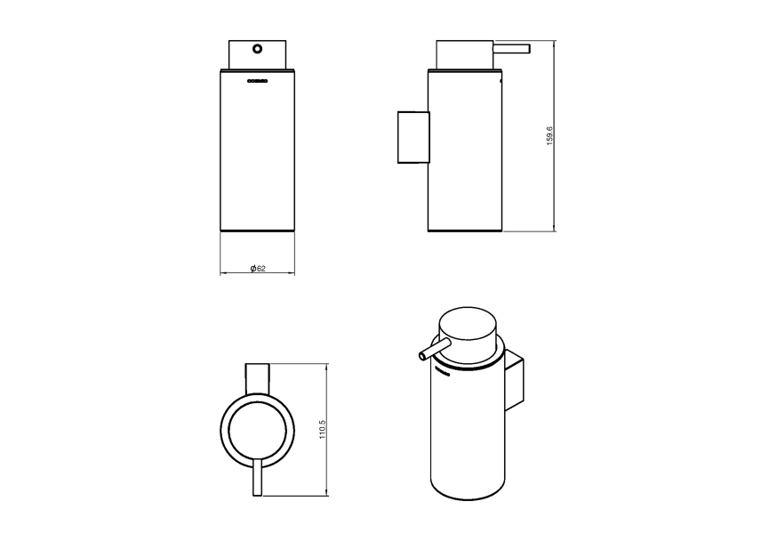 Dosificador de jabón Logic Cosmic croquis 5