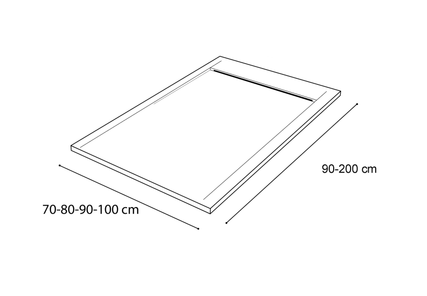 Plato de ducha de resina Corvus Hidronatur croquis 18