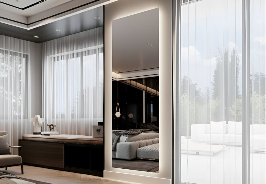 Espejo de baño con luz LED Dune Bruntec principal 3