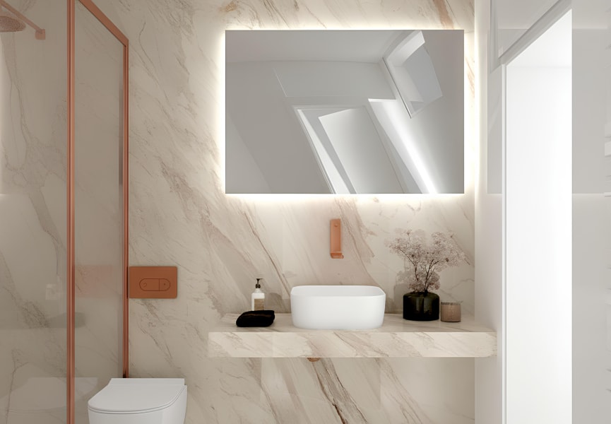 Espejo de baño con luz LED Dune Bruntec principal 2