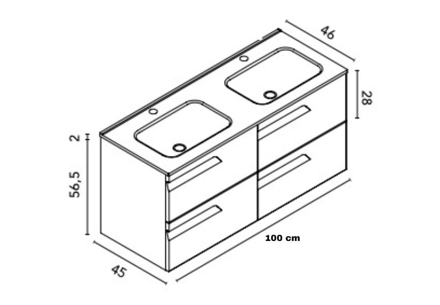 Conjunto mueble de baño Vitale Royo croquis 9