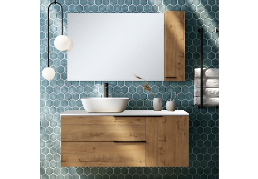 Mueble de baño con encimera de Solid Surface Coban Bruntec principal 0