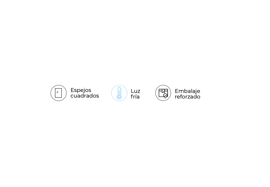 Espejo de baño con luz LED Dinamarca Ledimex croquis 12