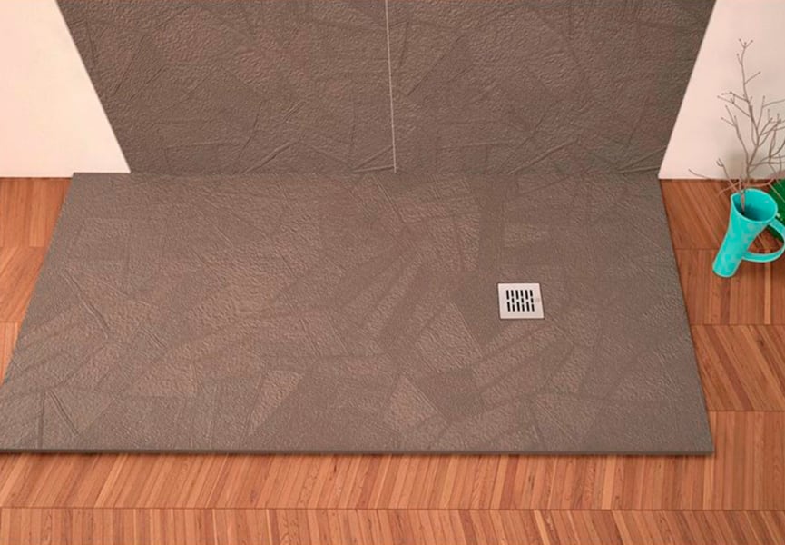 Plato de ducha resina Textura ambiente 2