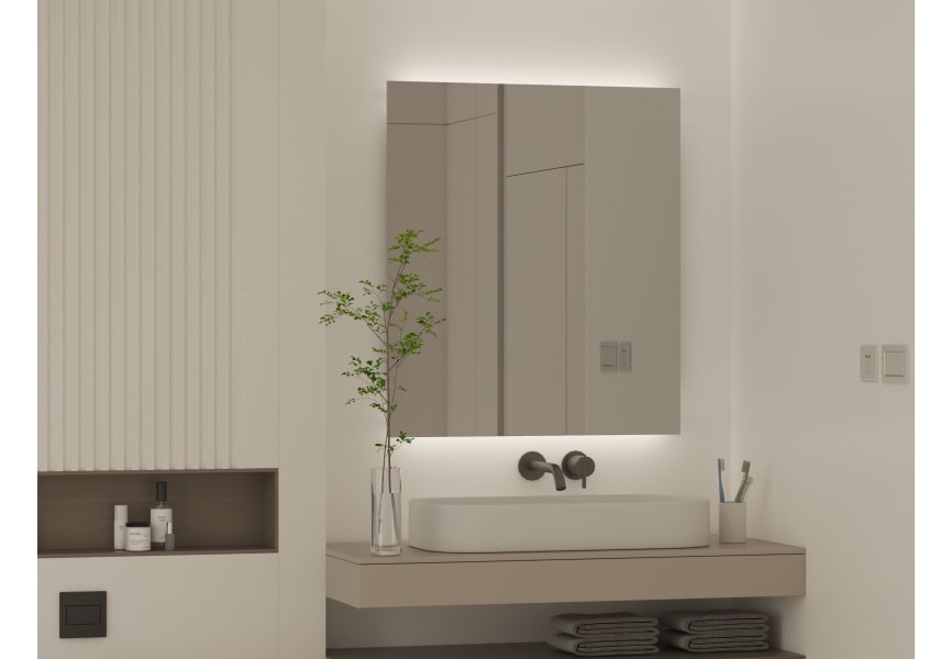 Espejo de baño con luz LED Casiopea Bruntec ambiente 2