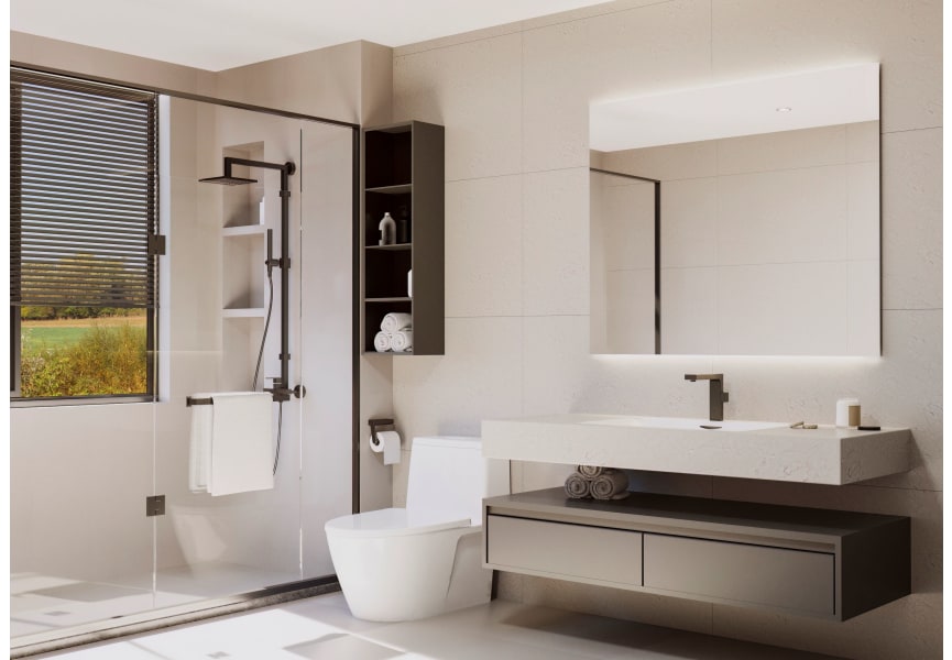 Espejo de baño con luz LED Casiopea Bruntec ambiente 3