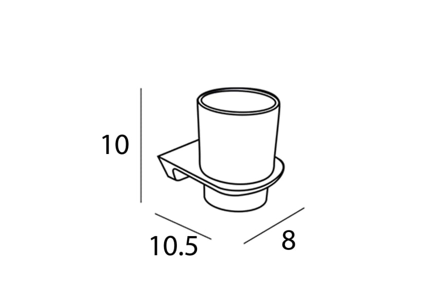 Portacepillos de baño a pared Bassic Manillons Torrent croquis 2