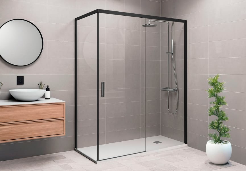 Mampara de ducha Elara negro mate Bruntec principal 0