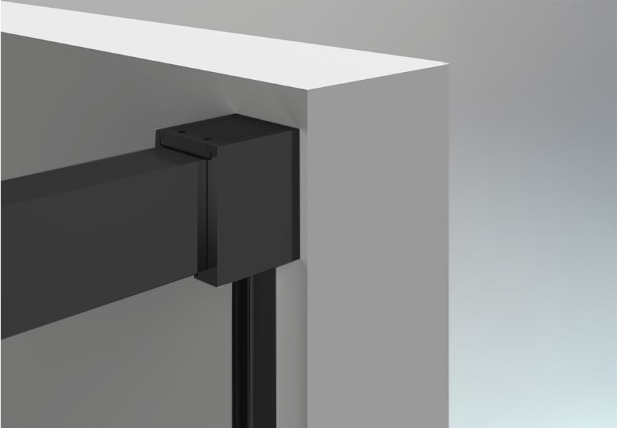 Mampara de ducha Elara negro mate Bruntec detalle 1