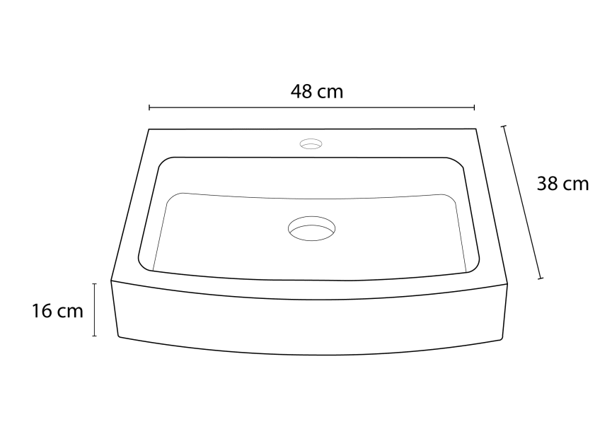 Lavabo de mármol natural Pazant Bruntec croquis 3