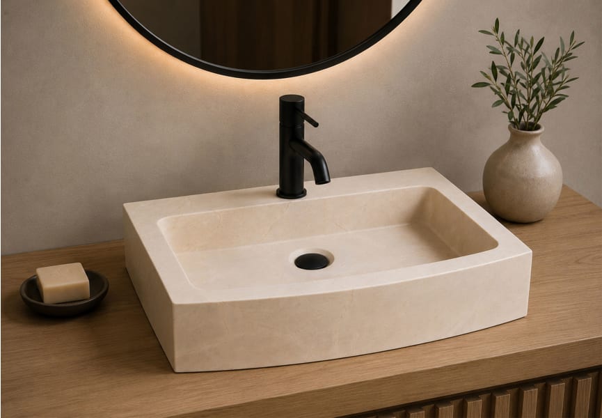 Lavabo de mármol natural Pazant Bruntec principal 0