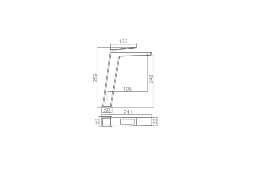 Grifo de lavabo Suecia Imex Croquis 6