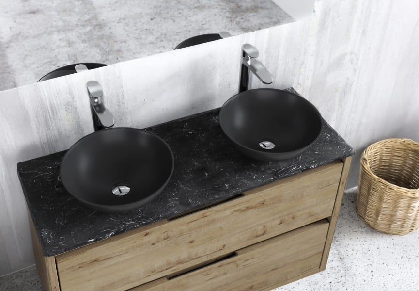 Mueble de baño con encimera de piedra Boston Bruntec detalle 5