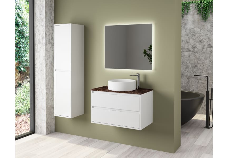 Conjunto mueble de baño Bruntec Boston 2 cajones