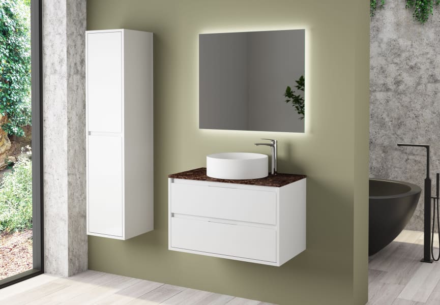 Mueble de baño con encimera de piedra Boston Bruntec principal 1