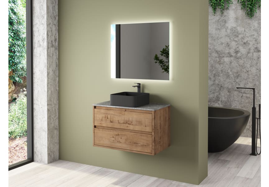 Conjunto mueble de baño Bruntec Boston 2 cajones