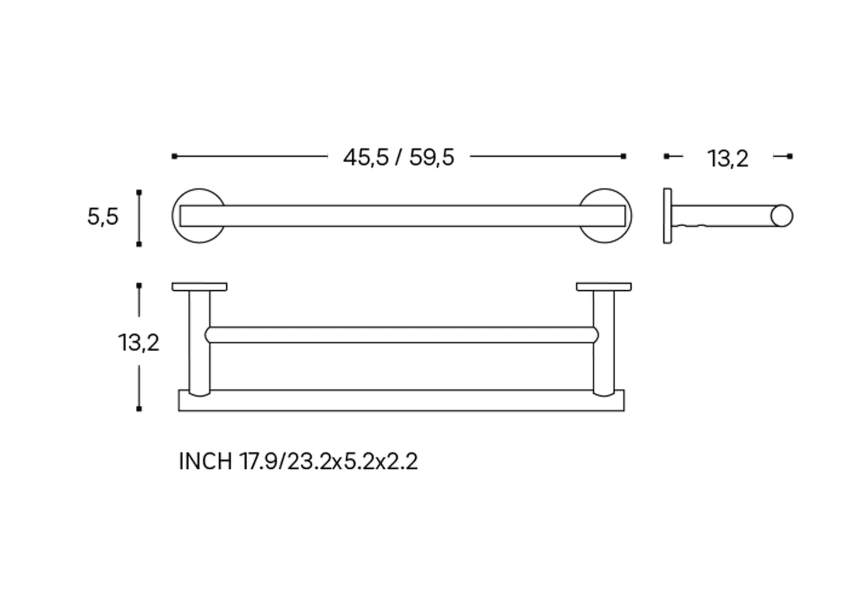 Toallero de baño Architect S+ Cosmic croquis 12