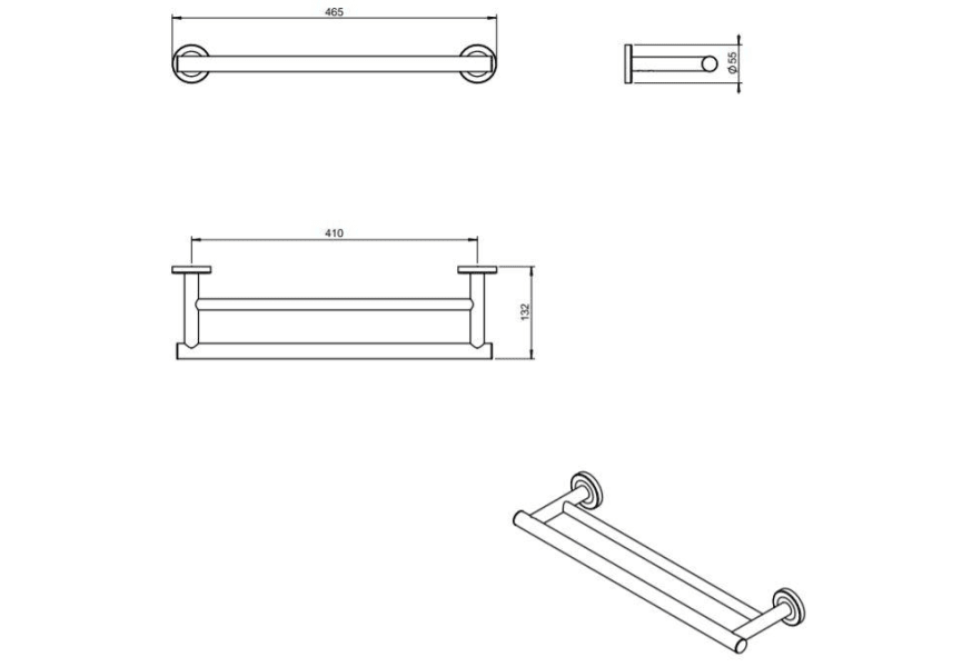 Toallero de baño Architect S+ Cosmic croquis 14