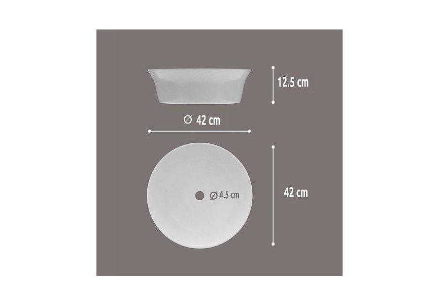 Lavabo sobre encimera Ajax Art and Bath croquis 1