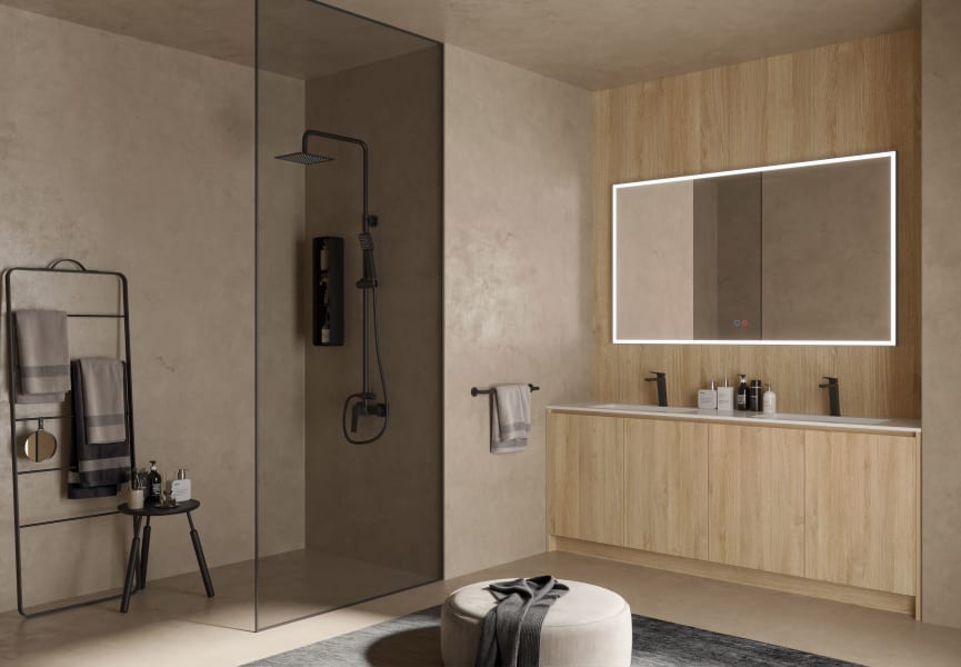 Espejo de baño con luz LED Suiza Ledimex ambiente 7