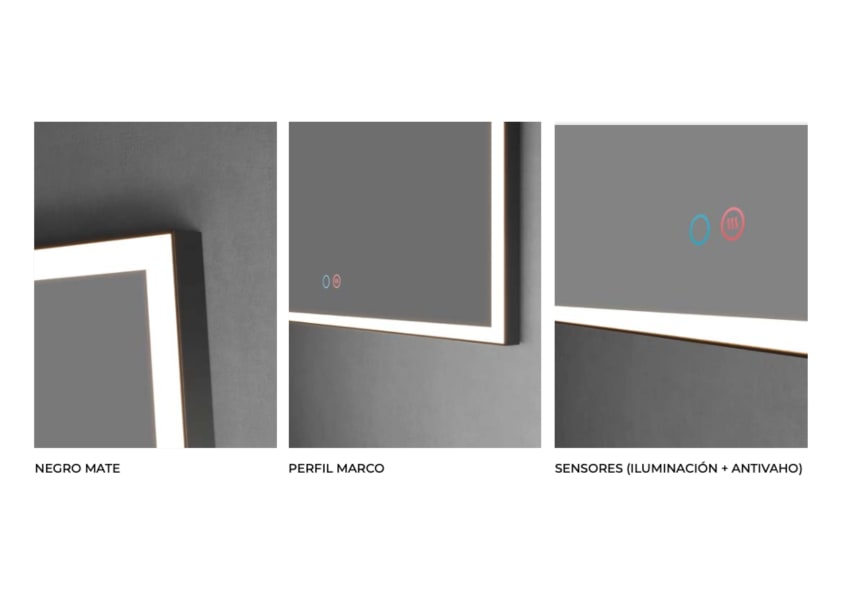 Espejo de baño con luz LED Suiza Ledimex detalle 5