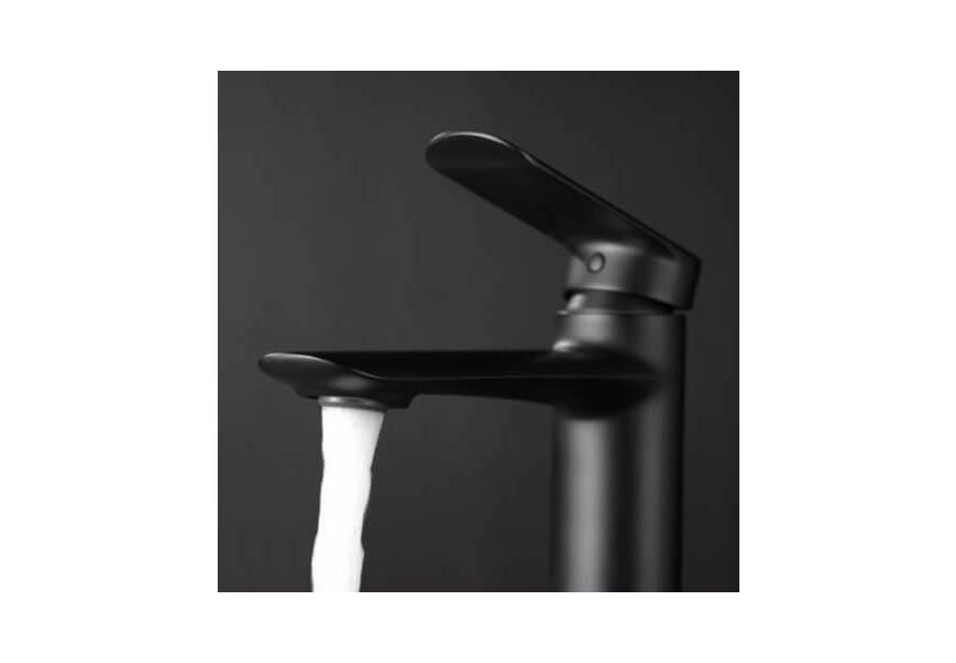 Comprar Grifo empotrado de lavabo negro mate monomando caña