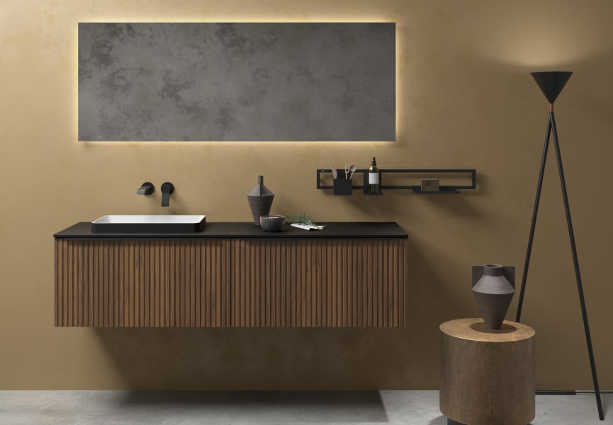 Mueble de baño con encimera de madera Biba Salgar principal 0