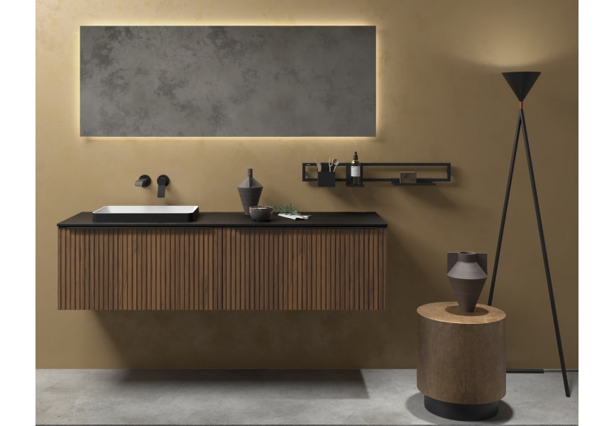 Mueble de baño con encimera de madera Biba Salgar principal 0