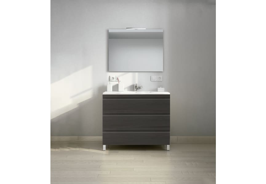 Mueble Baño A Suelo 80 Cm 3 Cajones Natalia Blanco