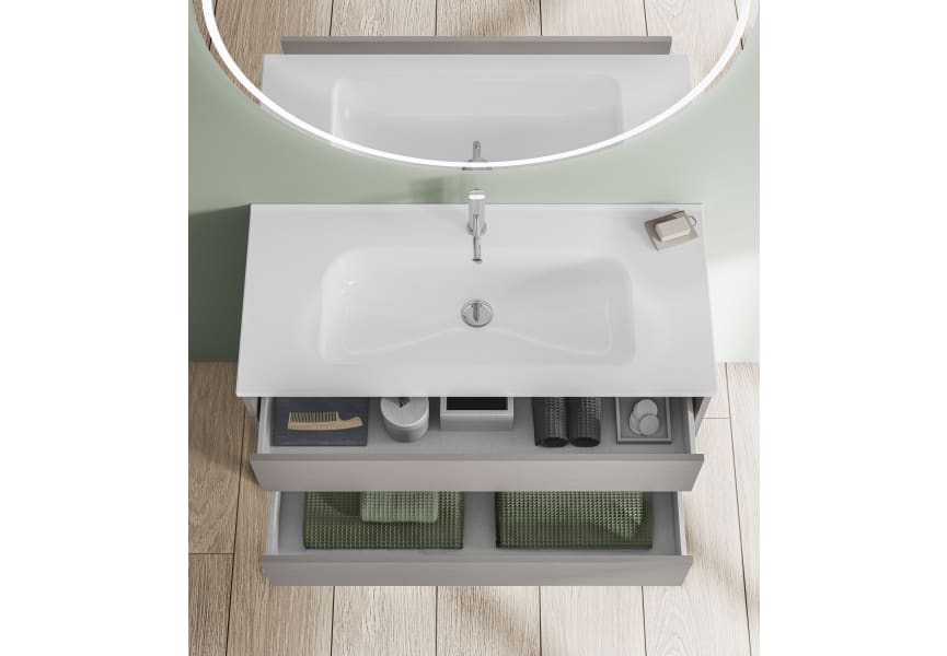 Mueble de baño modelo sansa 80cm con 2 cajones lavabo ceramico