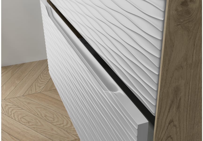 Mueble de baño con encimera de madera Sahara Coycama detalle 33