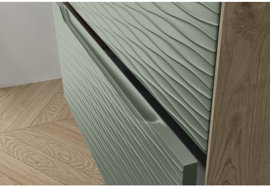 Mueble de baño con encimera de madera Sahara Coycama detalle 31