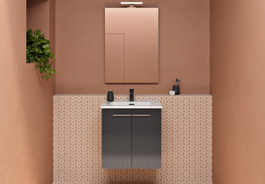 Conjunto completo mueble de baño fondo reducido 35 cm Street Royo principal 2