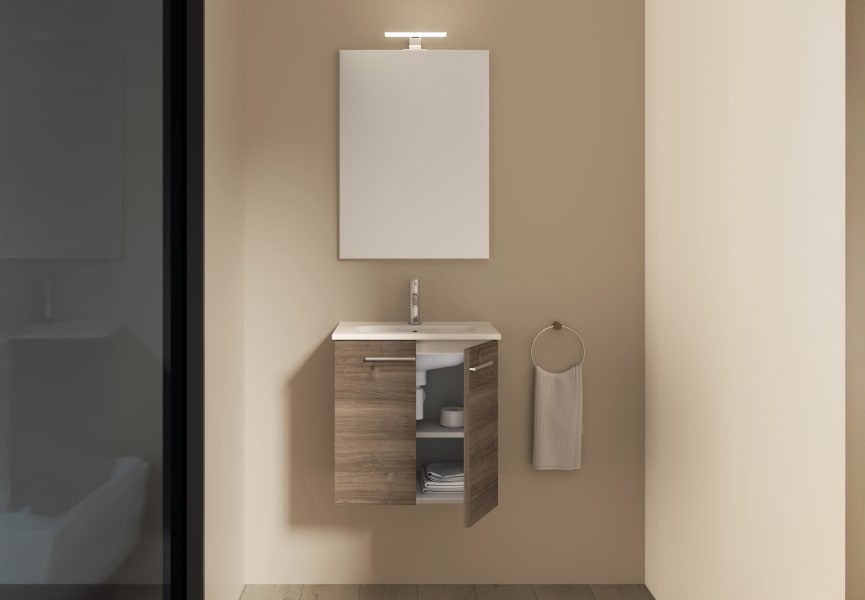 Conjunto completo mueble de baño fondo reducido 35 cm Street Royo detalle 8