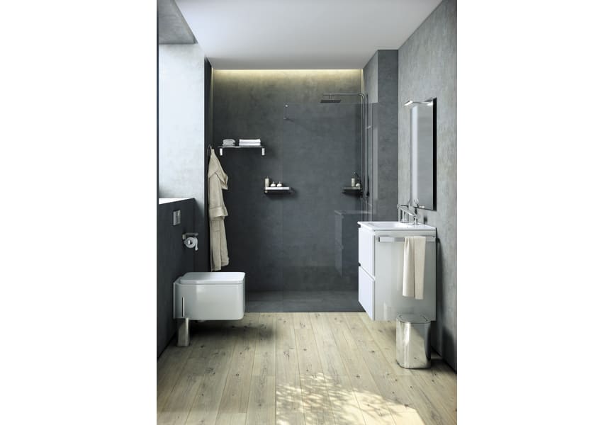 Conjunto de hardware de baño moderno conjunto de accesorios de baño de  aluminio gris