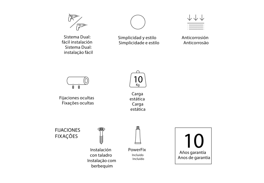 Toallero de baño Start Cosmic opción 9