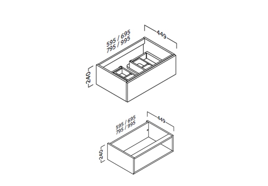 Mueble de baño Landes Coycama croquis 3
