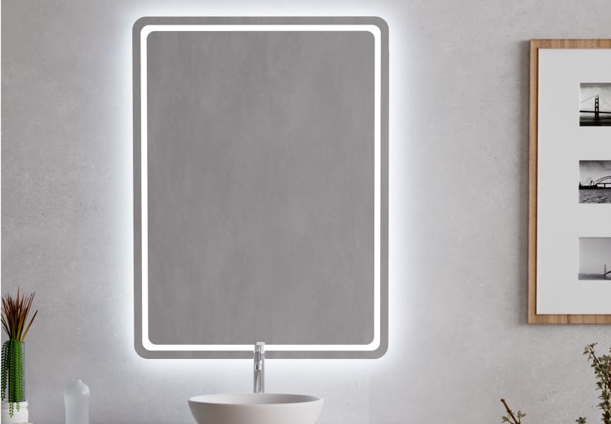 Espejo de baño con luz LED Lyra Bruntec ambiente 3