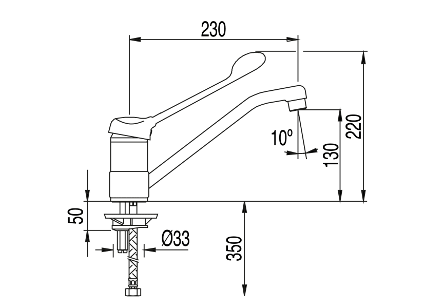 Grifo de lavabo PMR Medical de Tres croquis 1