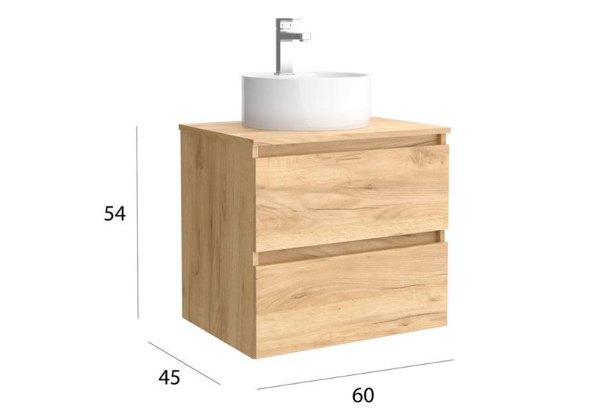 Mueble de baño para lavabo sobre encimera Bequia Salgar detalle 7