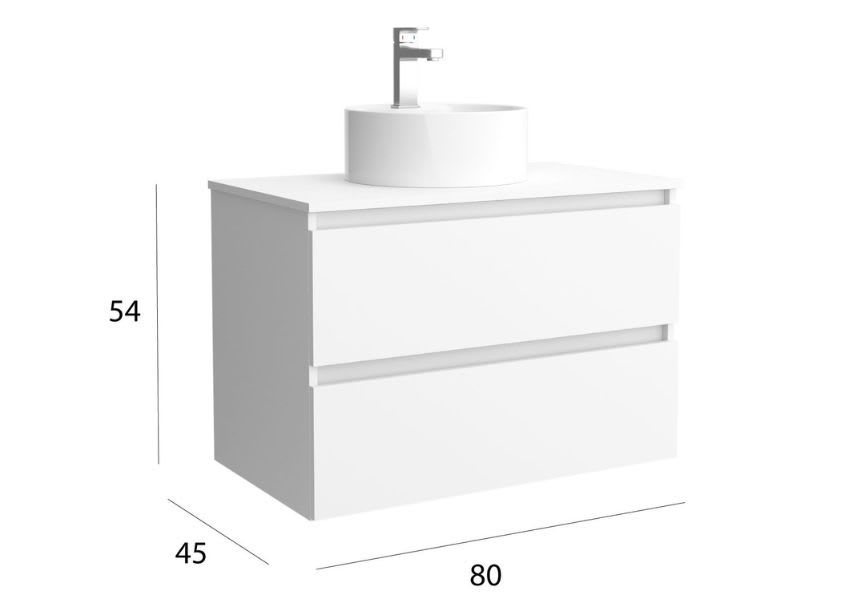 Mueble de baño para lavabo sobre encimera Bequia Salgar detalle 8