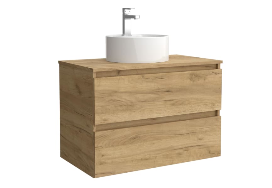 Conjunto mueble de baño con lavabo sobre encimera Bequia Salgar opción 16