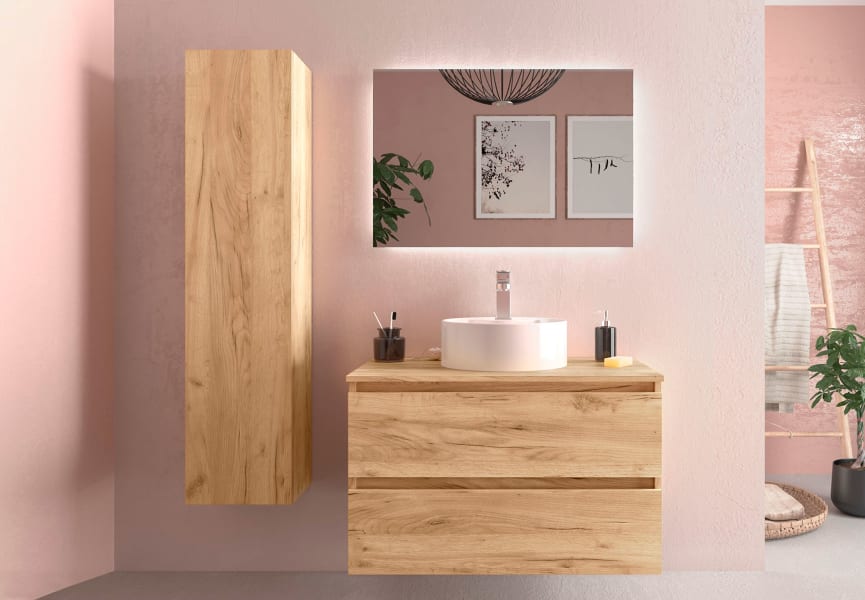 Compra online Conjunto mueble de baño con lavabo sobre encimera
