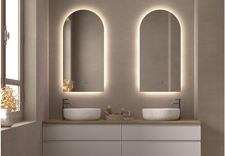 Espejo arco con luz LED Lama Bruntec principal 1