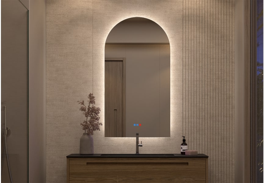 Espejo arco con luz LED Lama Bruntec principal 3
