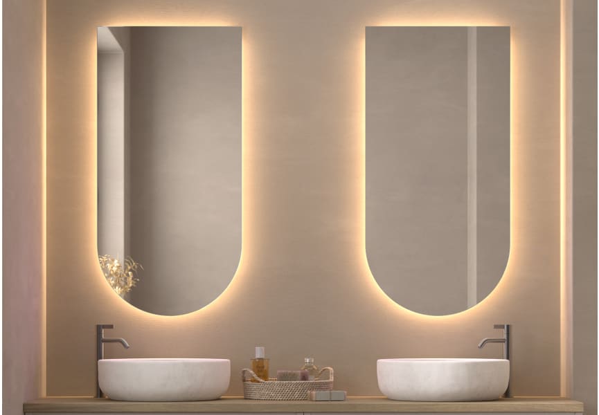 Espejo arco con luz LED Lama Bruntec principal 2