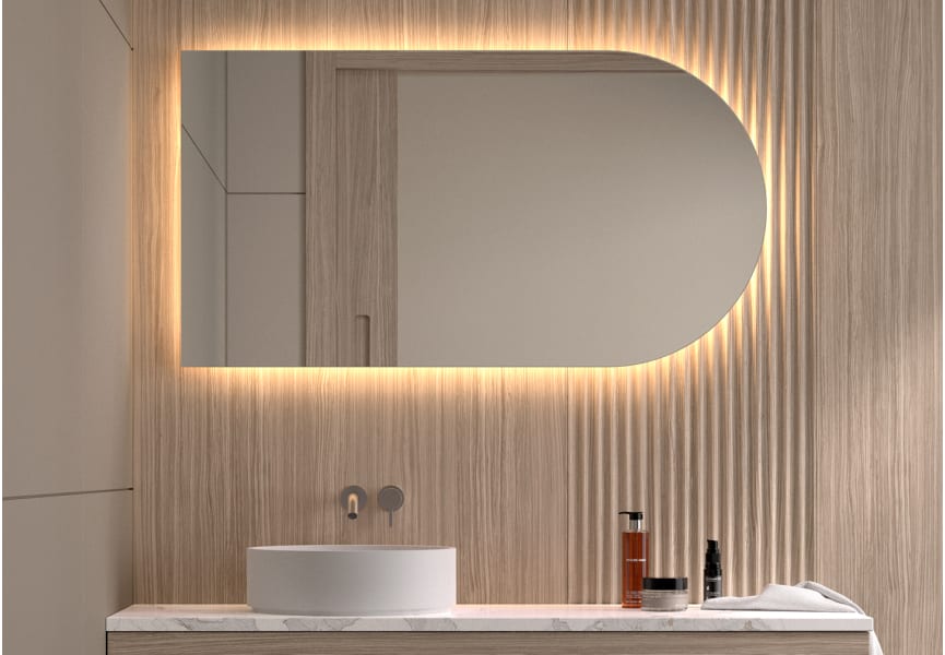 Espejo arco con luz LED Lama Bruntec principal 4