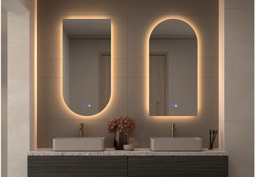 Espejo arco con luz LED Lama Bruntec principal 7