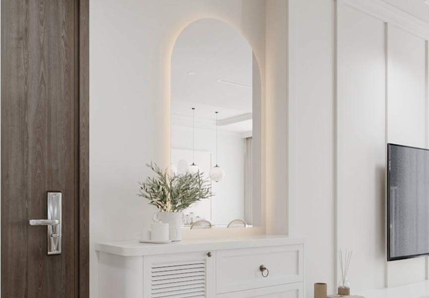 Espejo arco con luz LED Lama Bruntec principal 0